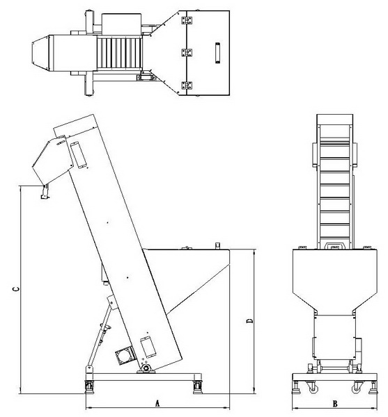 Automatic belt type feeding conveyor